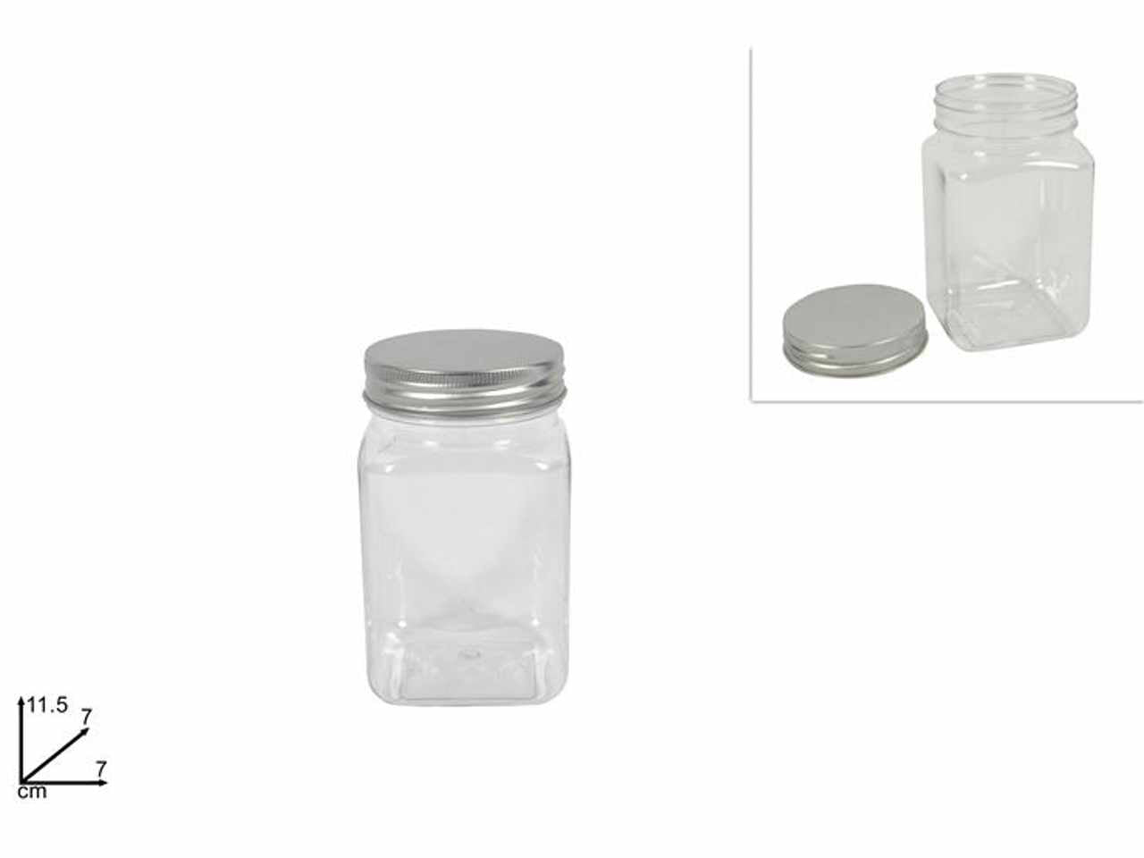 Barattolo plastica 7x7x11,5cm ro007509