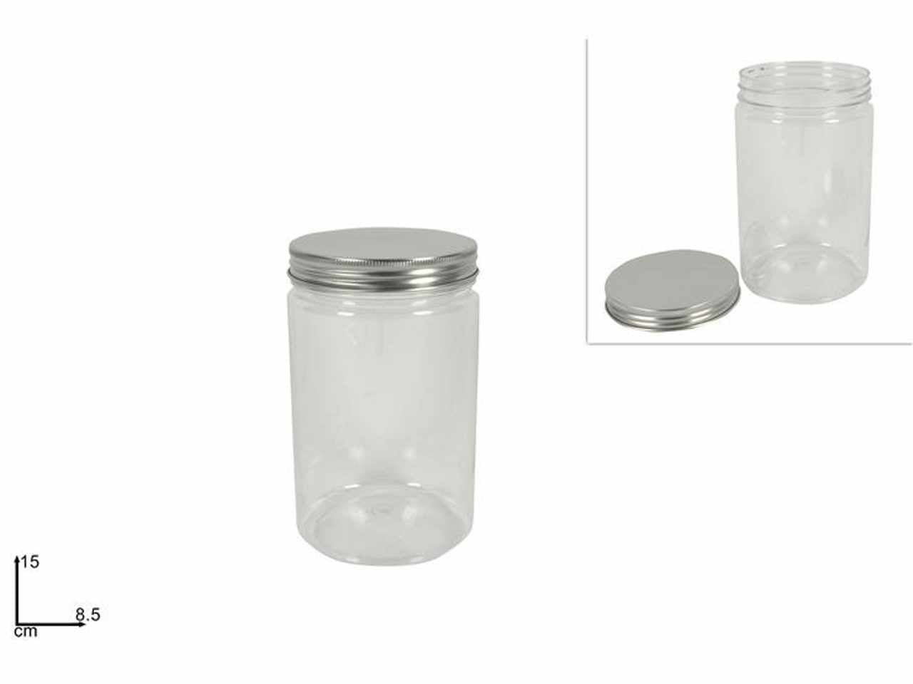 Barattolo plastica 8,5x15cm ro007505