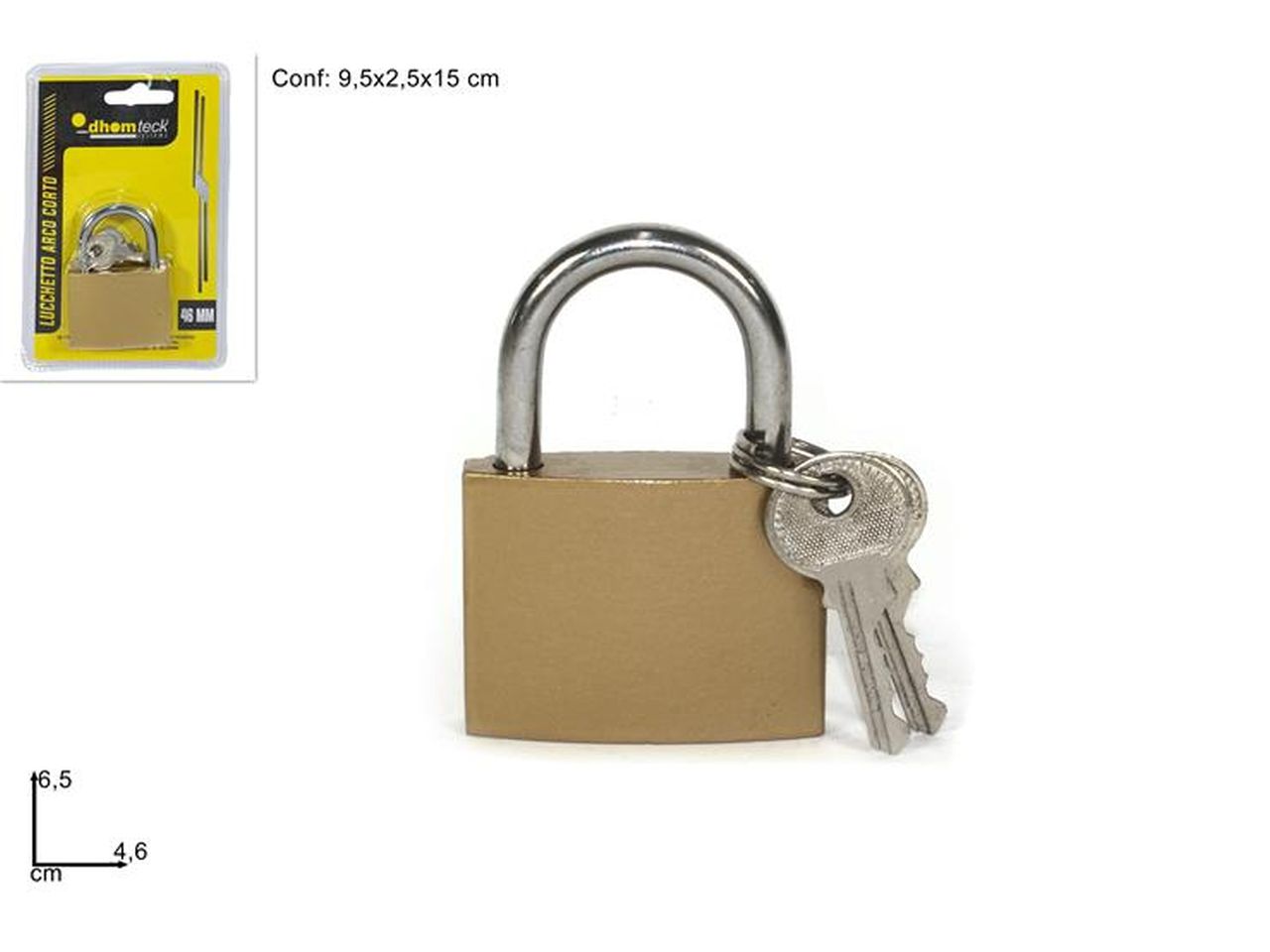 Lucchetto 46mm arco corto