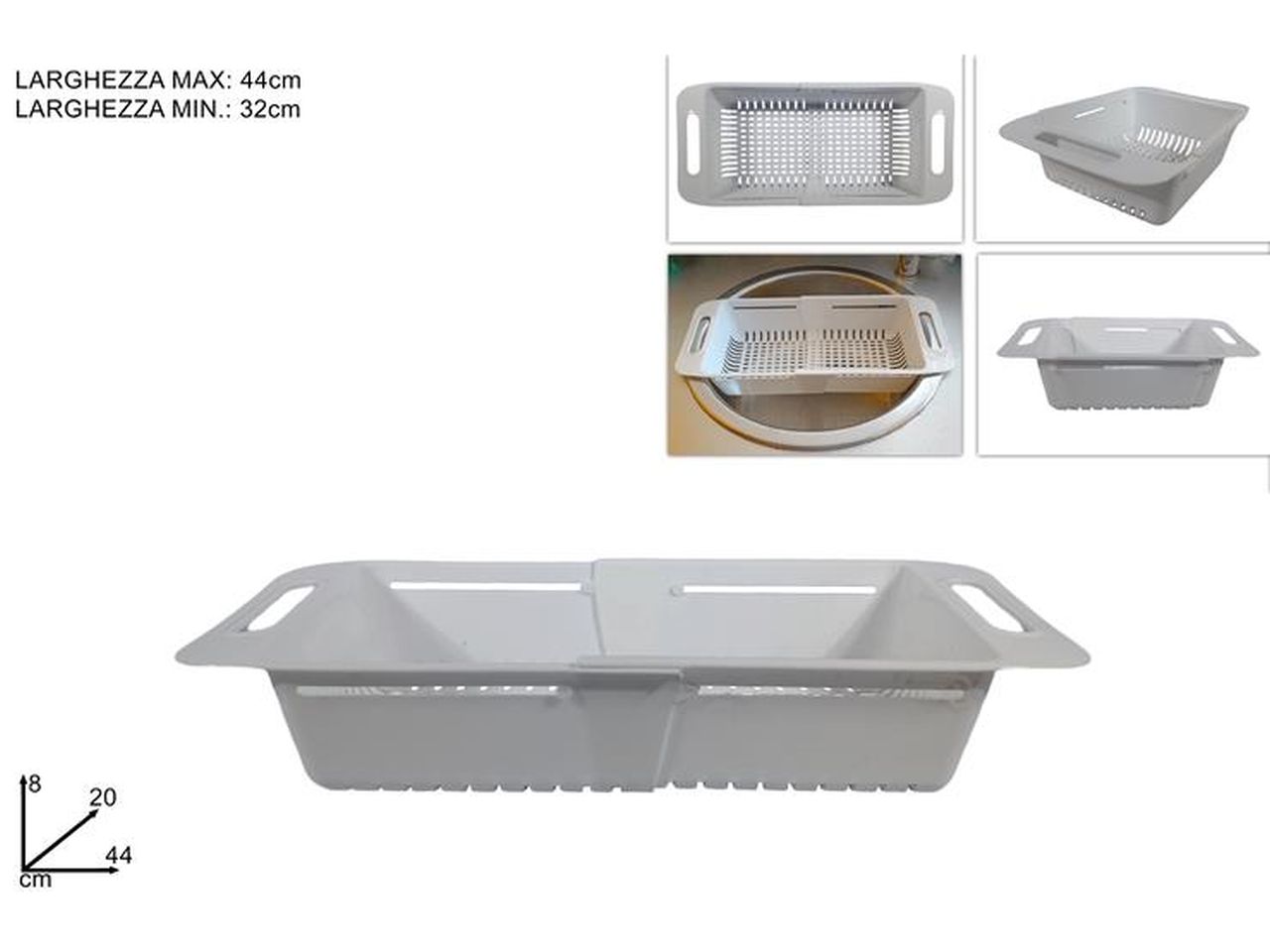 Scolatutto estensibile per lavabo