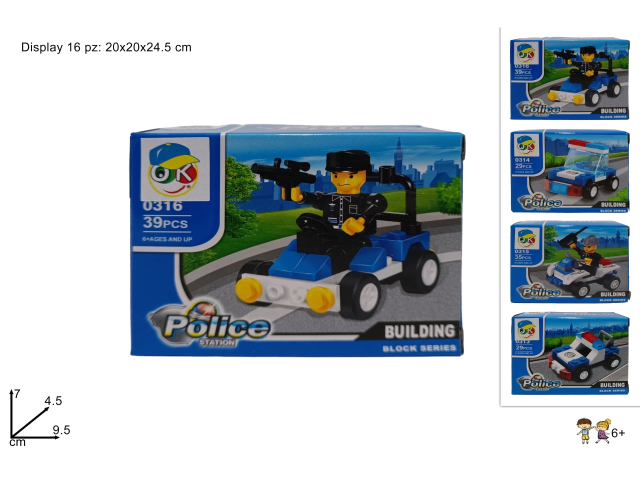 Costruzioni auto polizia colori assortiti