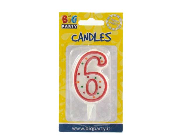 Candelina numerale "6" cc06036
