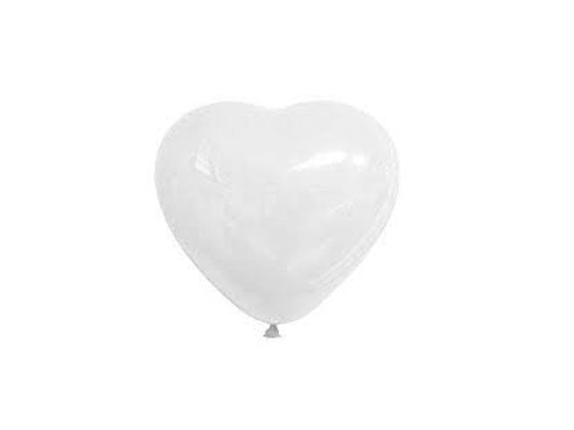 Palloncini cuore bianchi 12 pezzi 72004
