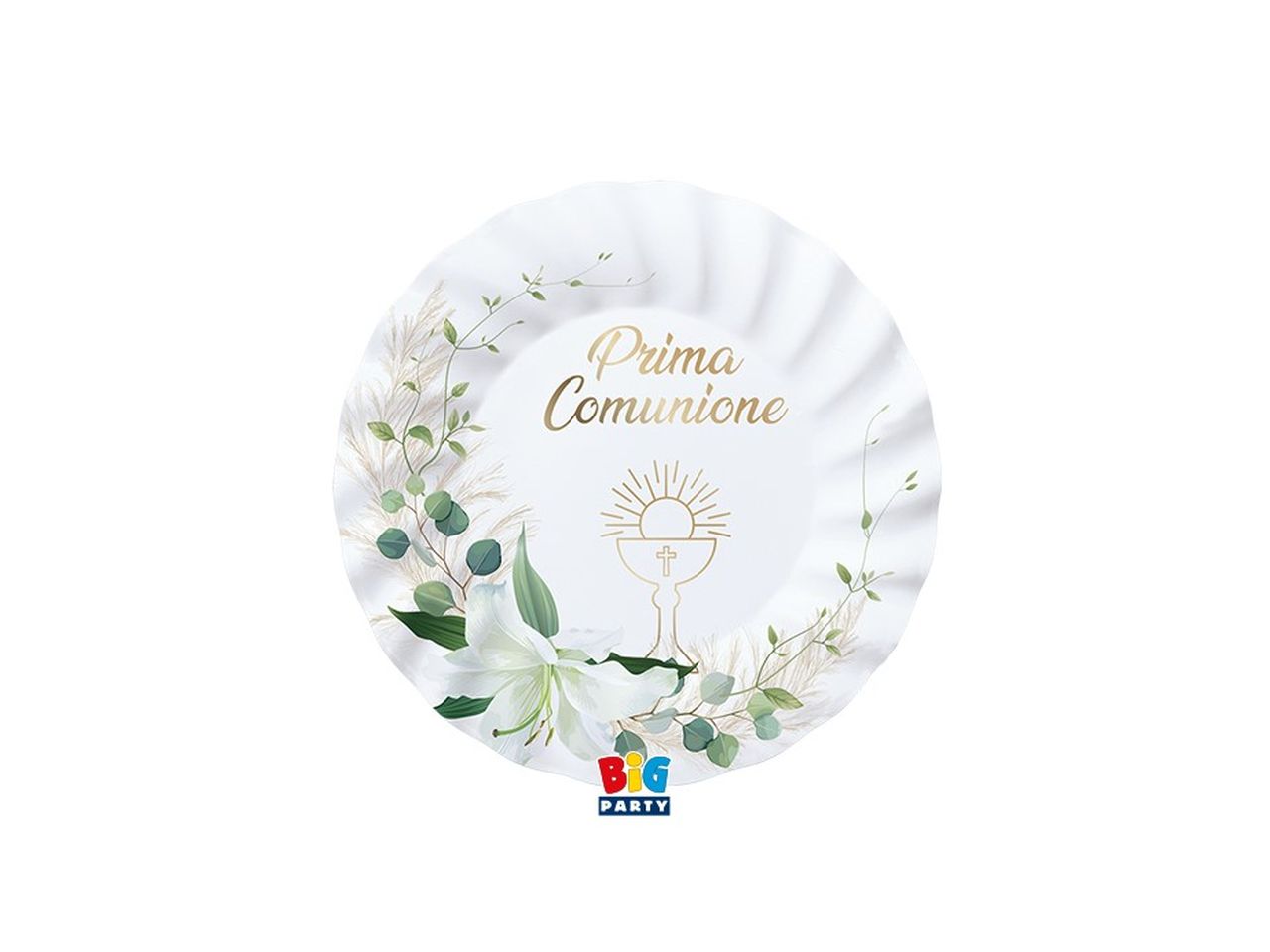 Linea prima comunione lily piatti 20cm - la confezione contiene 8 piatti