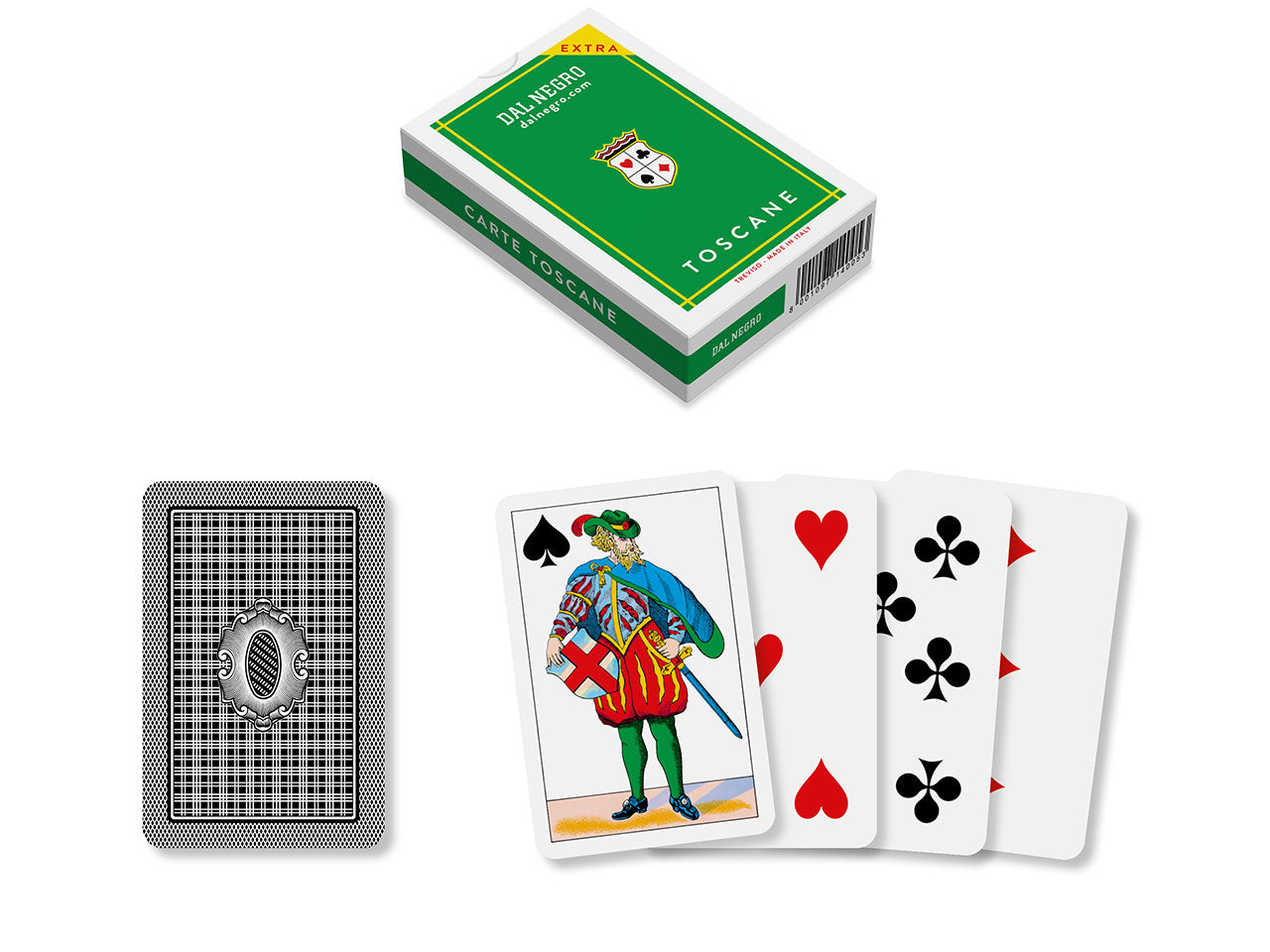 Carte da gioco toscane verdi extra