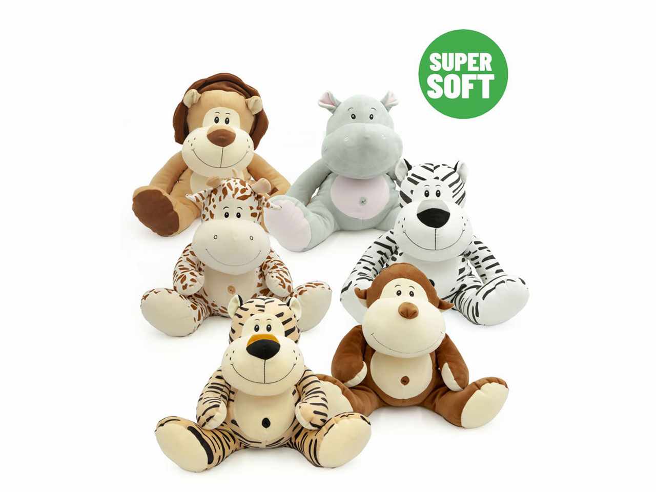 Peluche animali jungla h40cm 25405