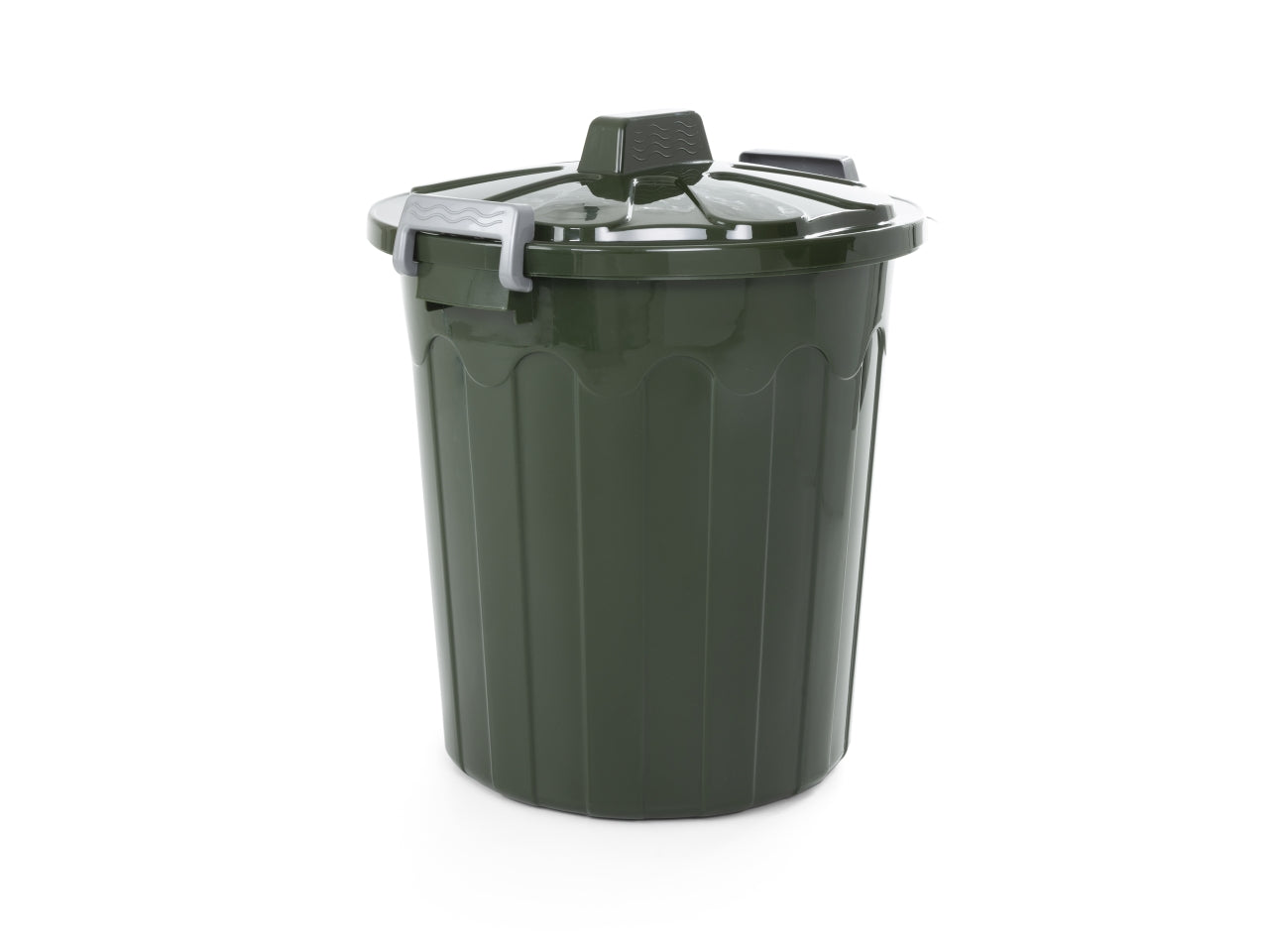 Bidone c/coperchio 50lt verde 7563