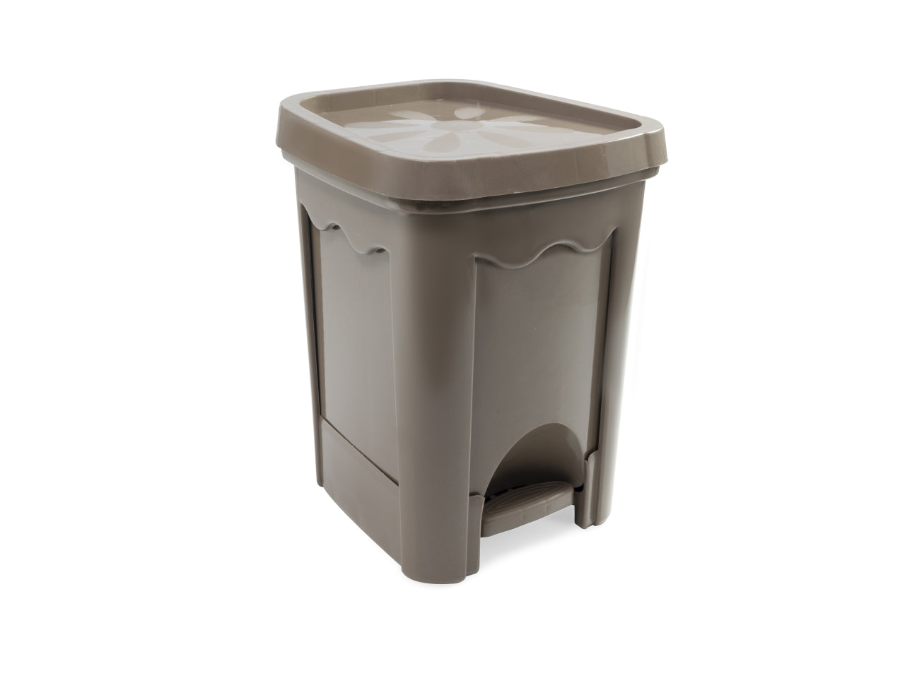 Eco pattumiera margherita 16lt colore corteccia
