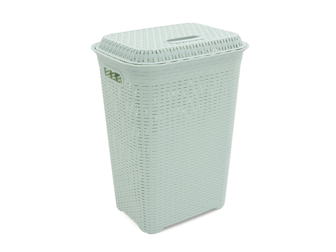 Portabiancheria linea rattan 60l verde acqua