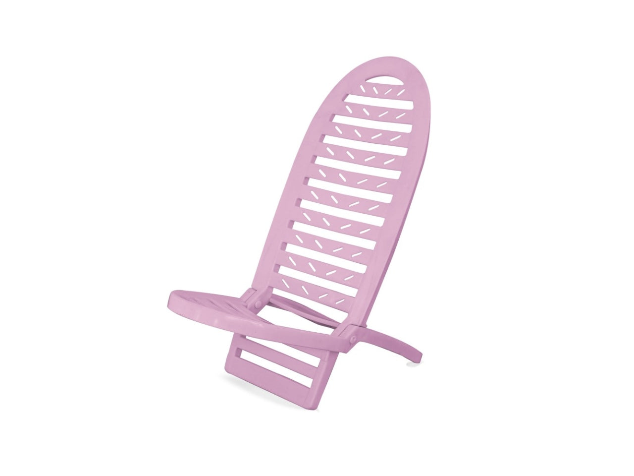 Spiaggina pieghevole rosa cipria in plastica 40x40x86 cm - House & Style