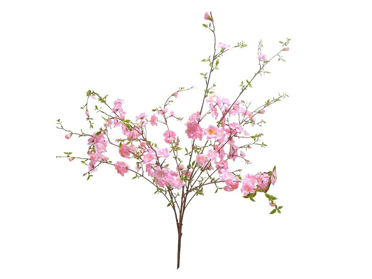 Fiore di pesco spruzzato 105 cm di colore rosa$
