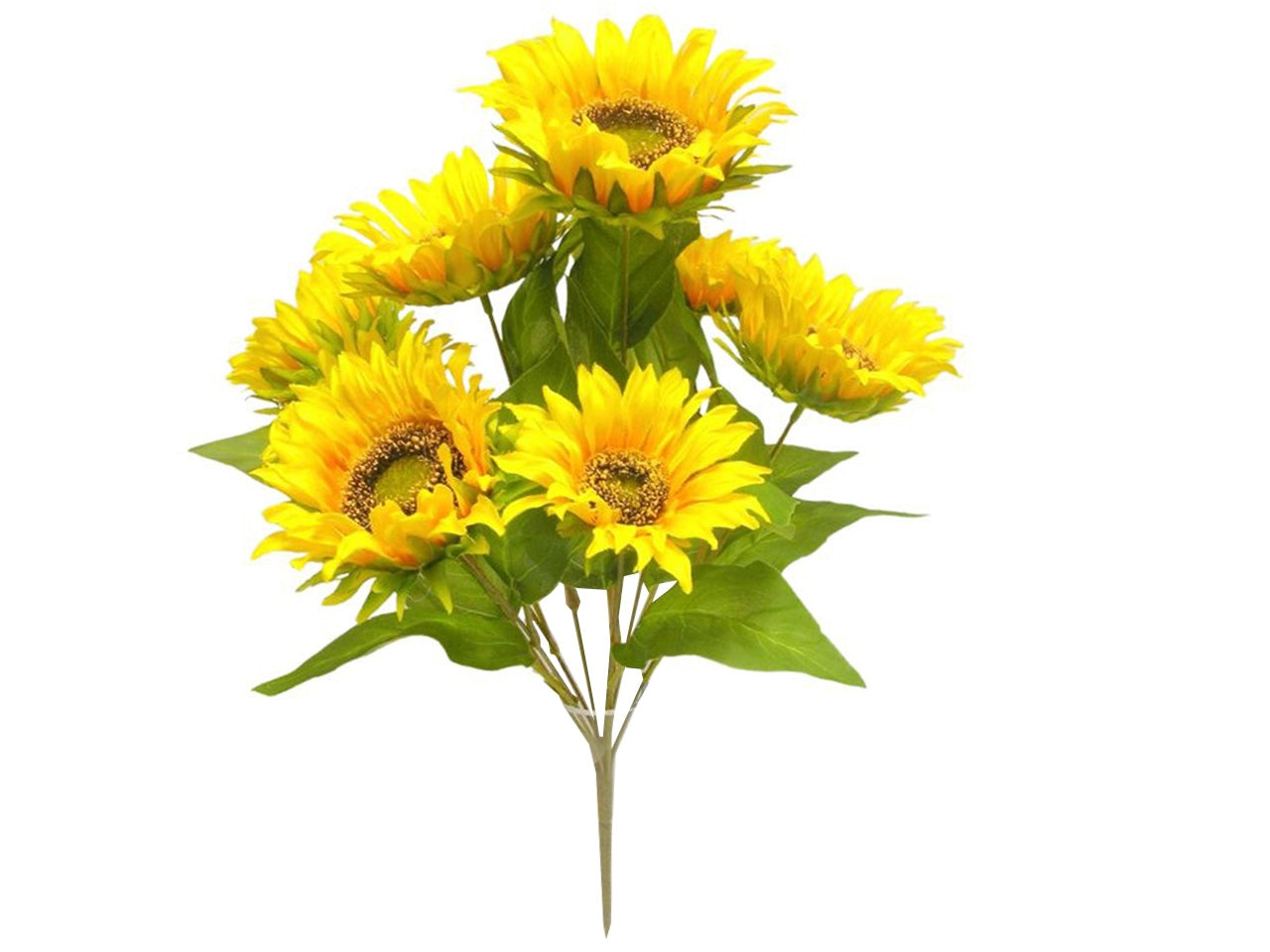 Mazzo di girasole x 9 con 5 big 2 medi e 2 small misura 45cm colore naturale