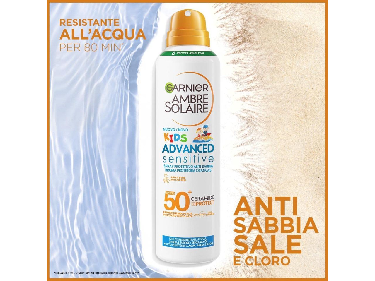 Ambra solaire advanced sensitive kids spray aereosol spf50+ 150ml