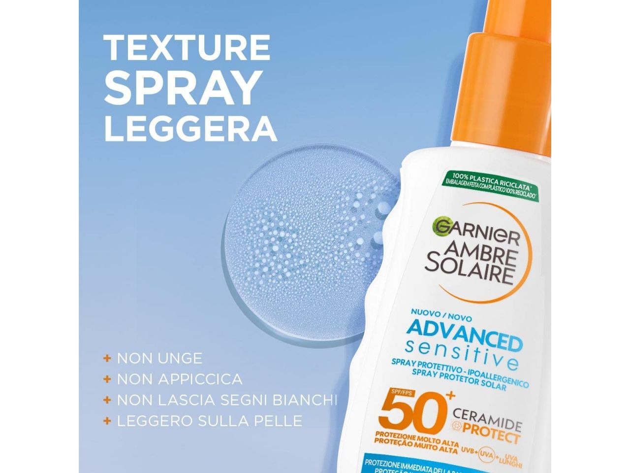 Ambra solaire advanced sensitive spray spf50+ 150ml