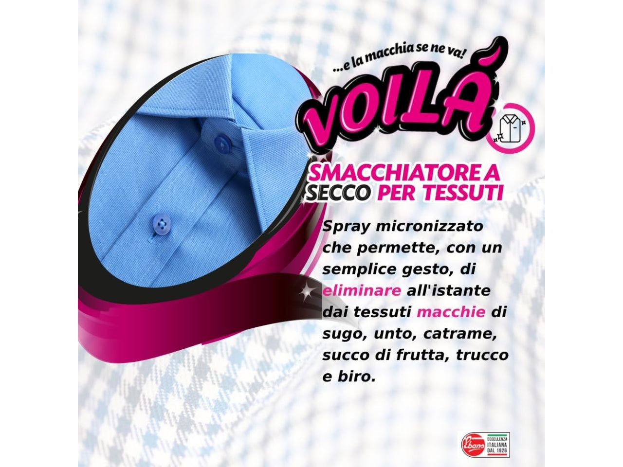 Voila' spray smacchiatore a secco per tessuti 200ml