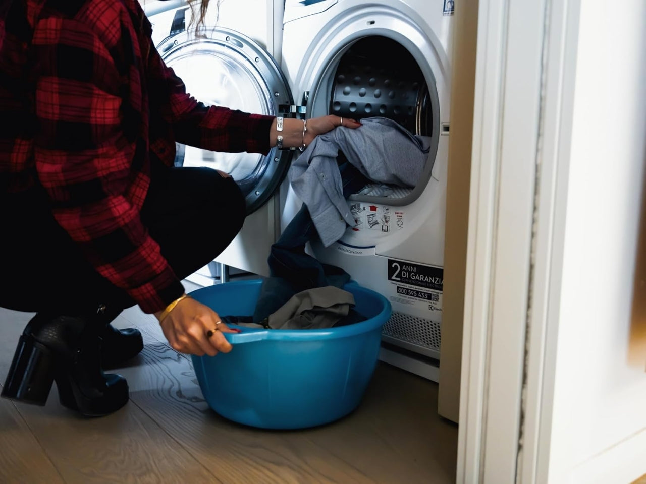 Bacinella bagno per bucato tonda colore azzurro diametro 50 cm