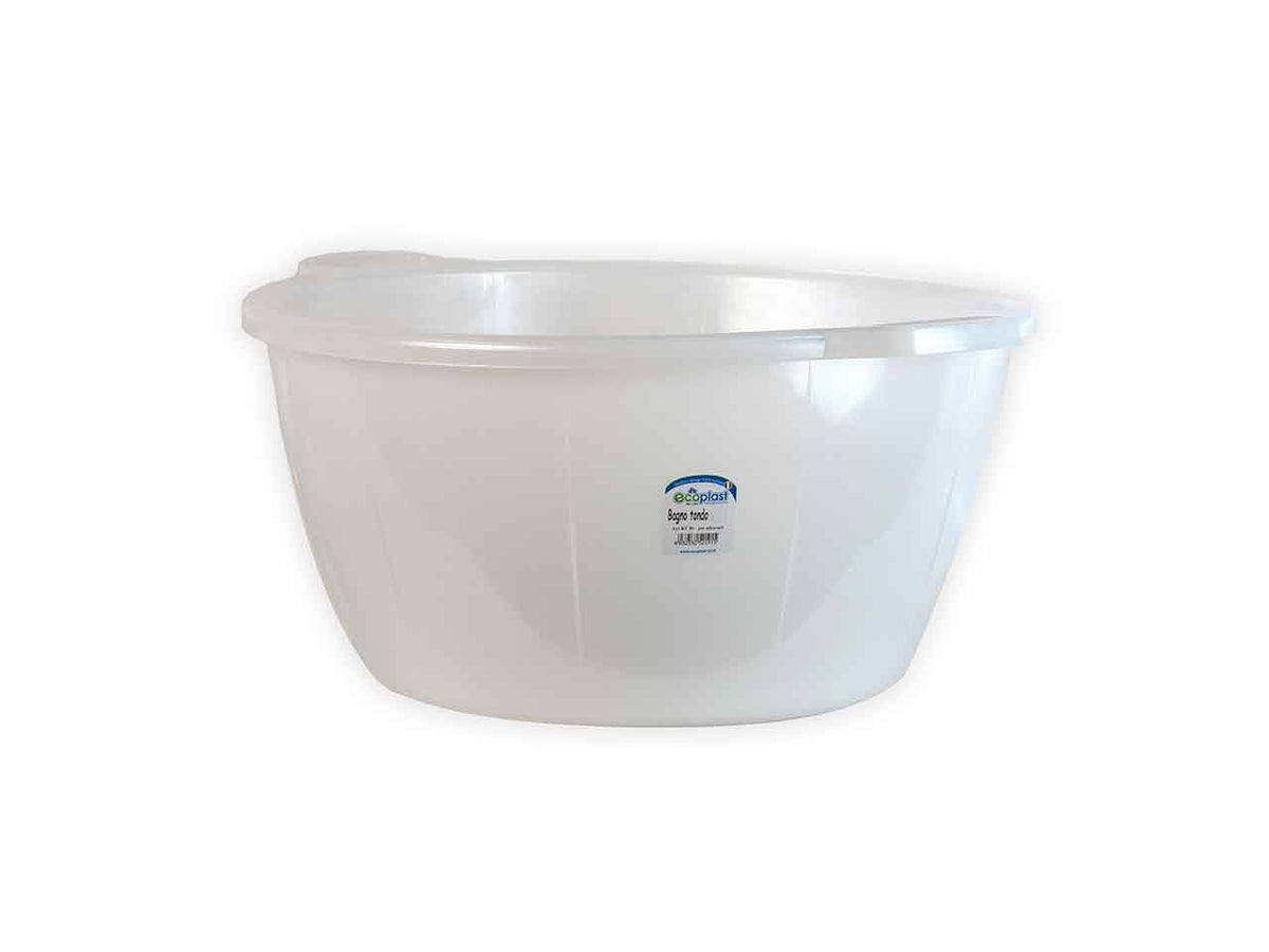 Bacinella bagno per bucato tonda colore neutro diametro 50 cm