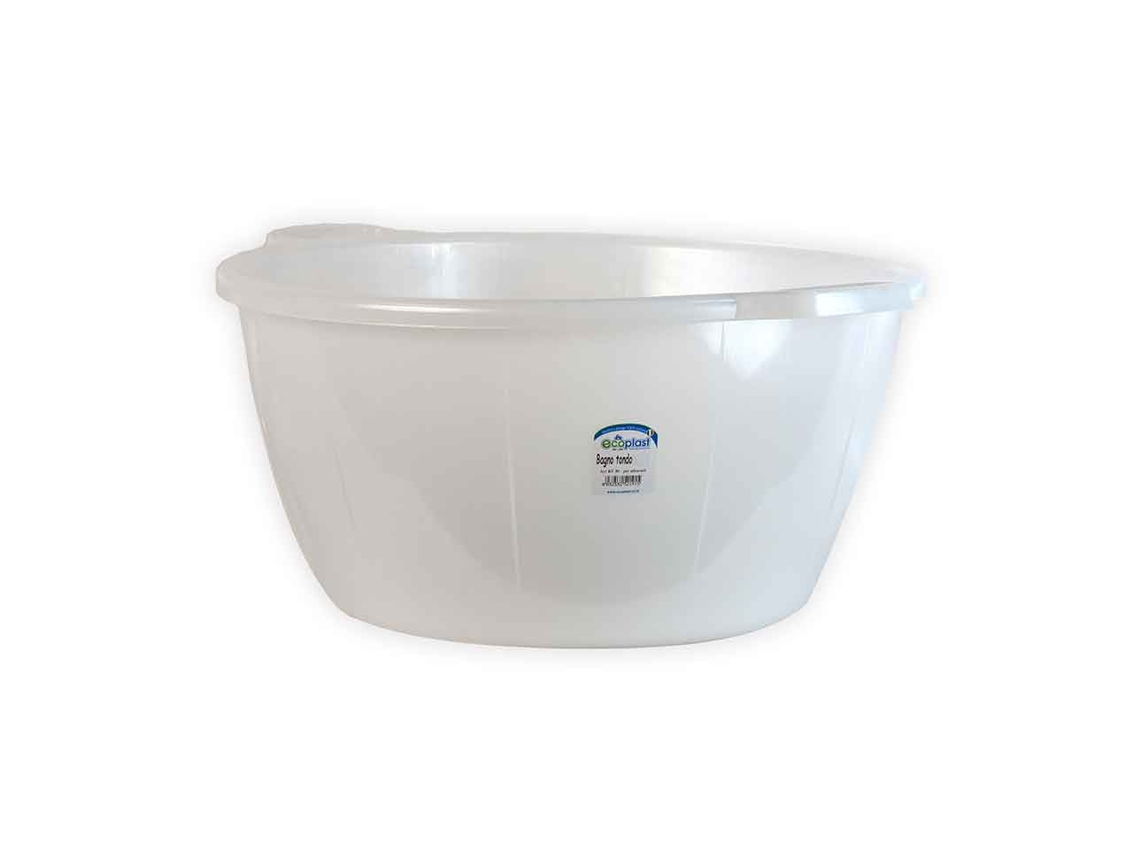 Bacinella bagno per bucato tonda colore neutro diametro 50 cm