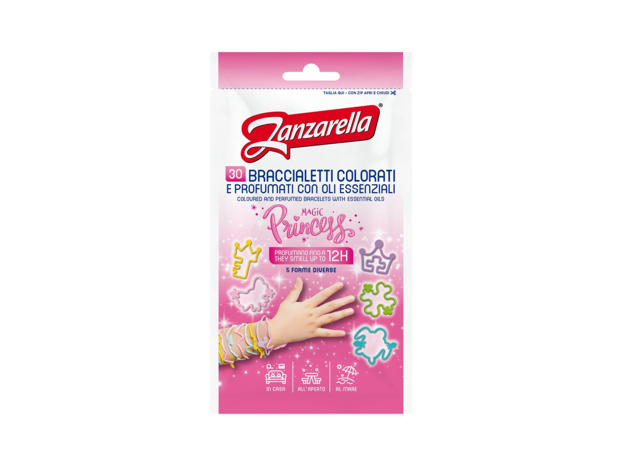 Zanzarella braccialetti princess la confezione contiene 25 braccialetti