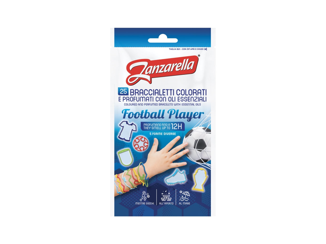 Braccialetti football la confezione contiene 25 braccialetti