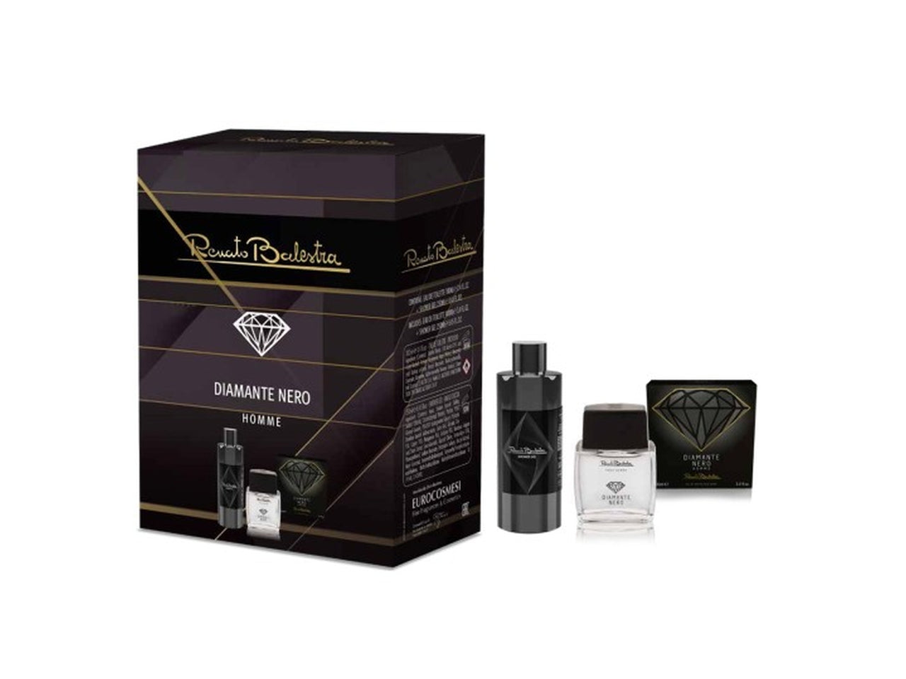 Renato Balestra diamante nero per uomo, confezione con edp 100ml + gel doccia 250ml