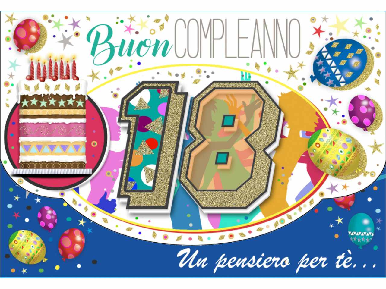 Biglietto buon compleanno portasoldi 18°