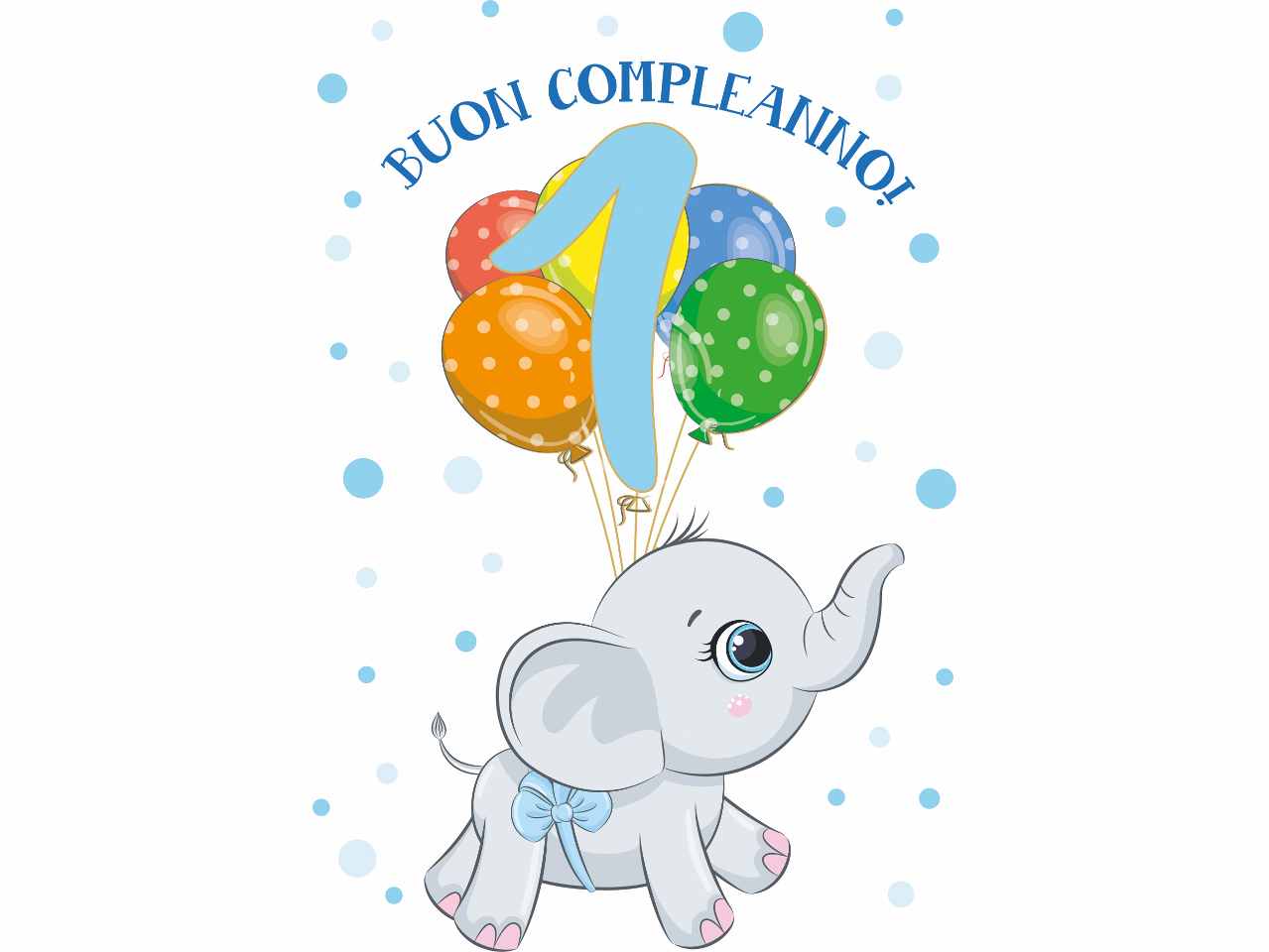 Biglietto auguri per primo compleanno