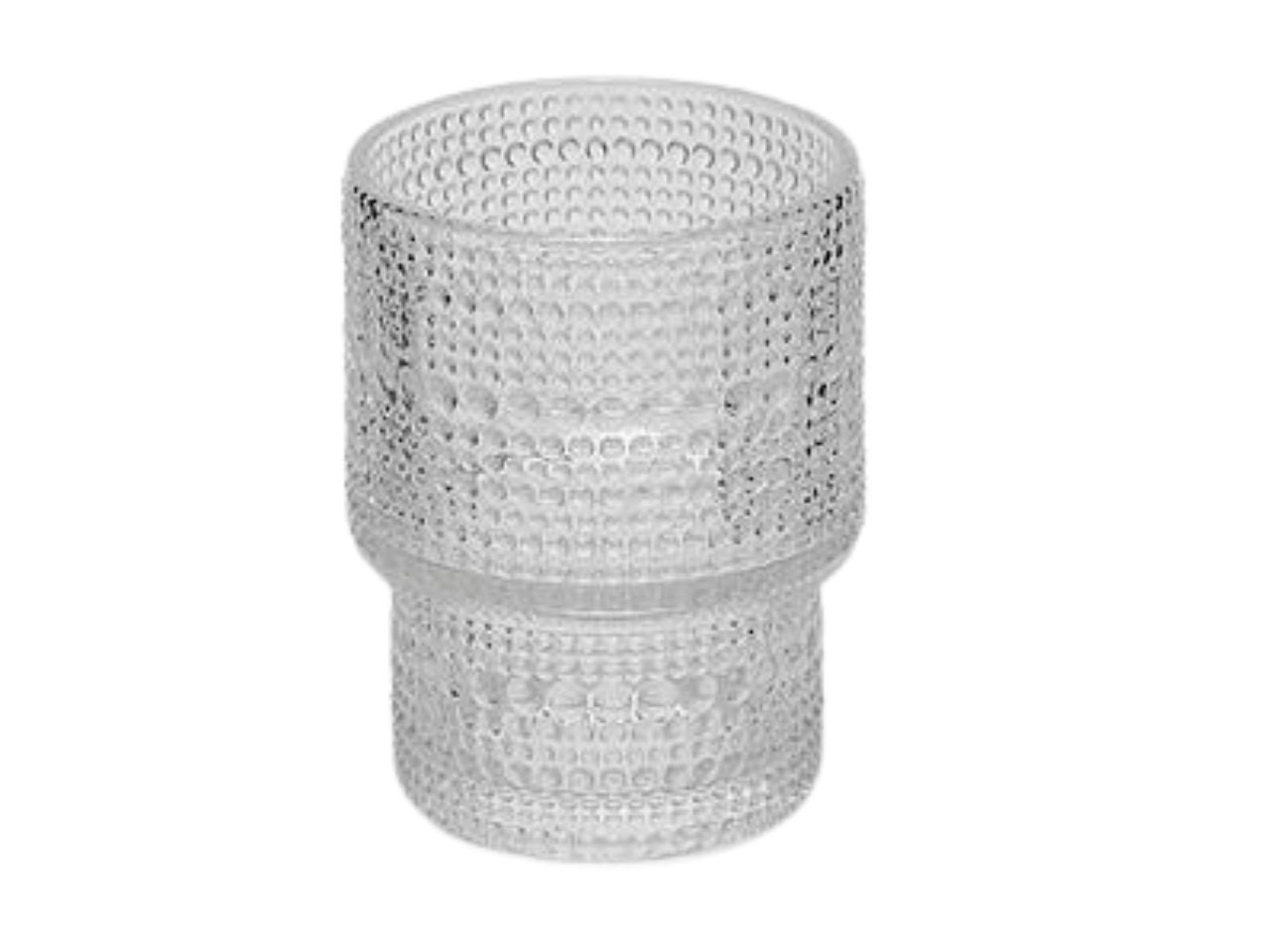 Bicchiere porta candele a semisfere h.9xd.6,8cm