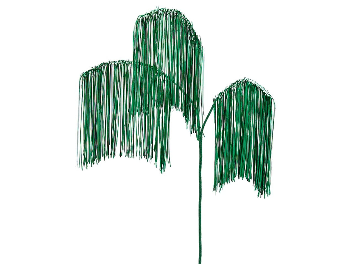 Ramo con frange x3 h.103cm colore verde