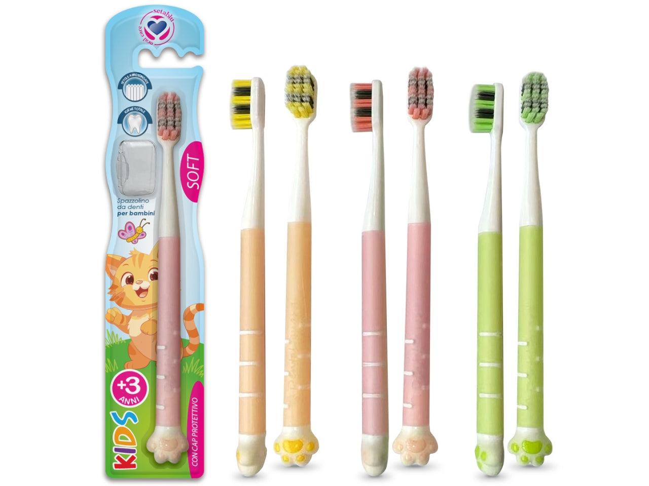 Spazzolino denti baby zampina gatto