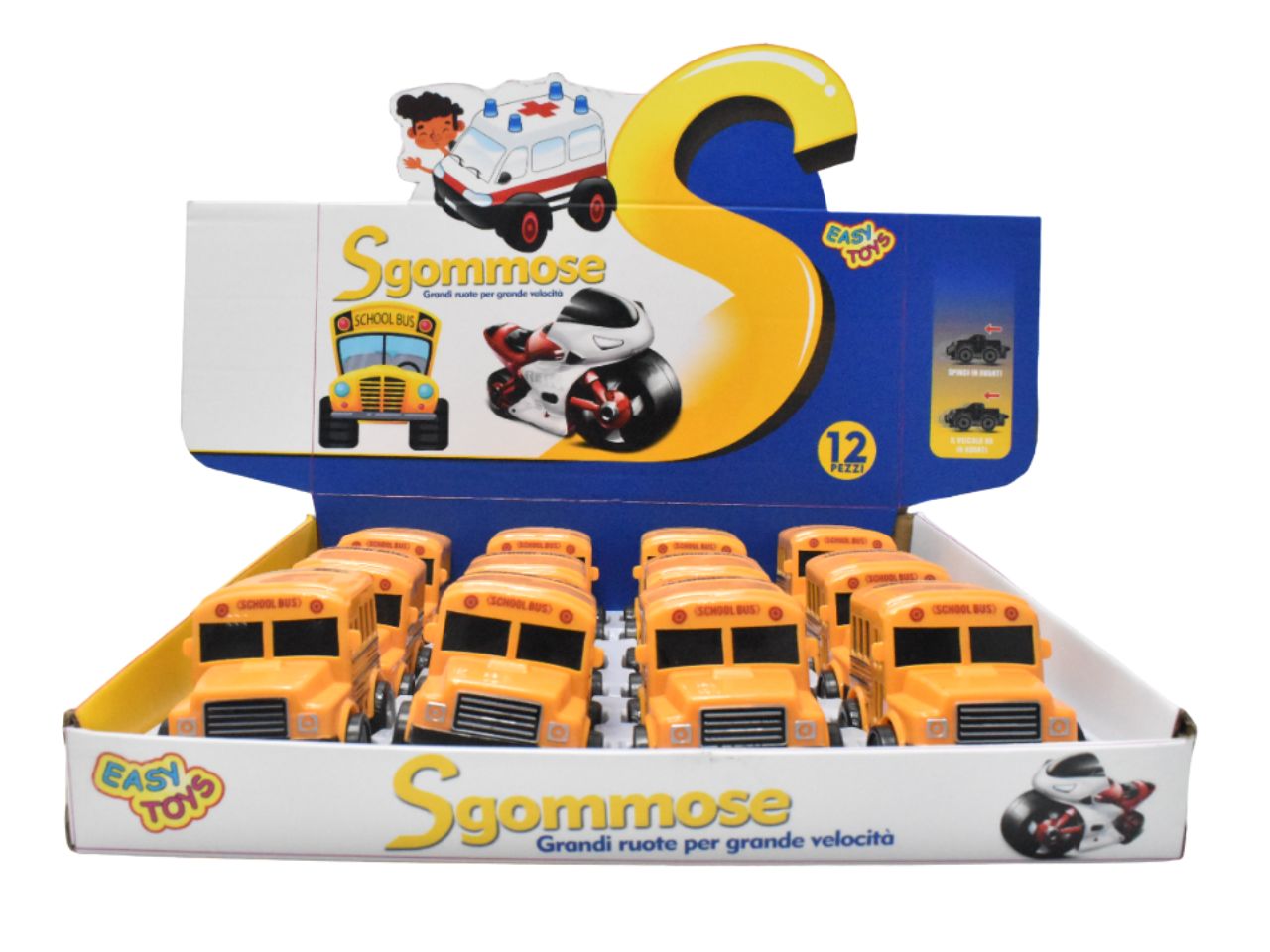 Scuola bus a frizione 12 pezzi assortiti