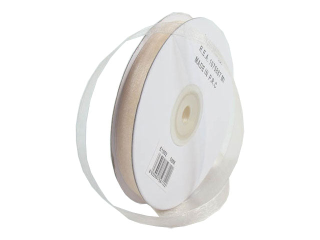 Nastro organza 10mm. 50mt.avorio e1002