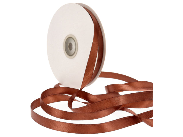 Doppio raso marrone 10mm. 50mt. d1005