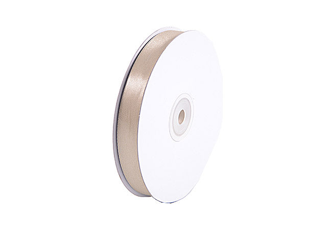 Nastro doppio raso colore tortora misura 15mmx50mt