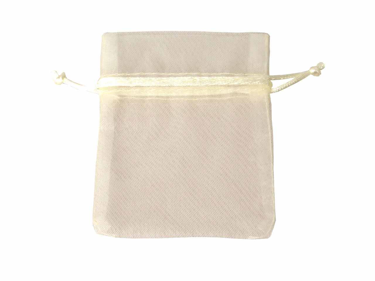 Sacchetto organza 8x10 crema