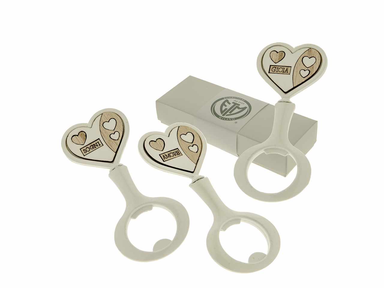 Apri bottiglia in metallo e legno da 11 cm