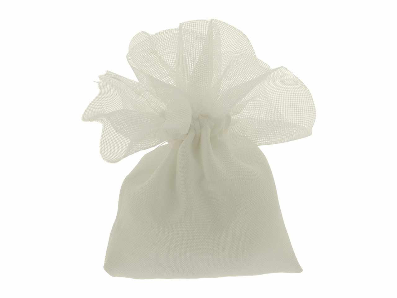 SACCHETTO CIUFFO COLORE BIANCO 10X13CM