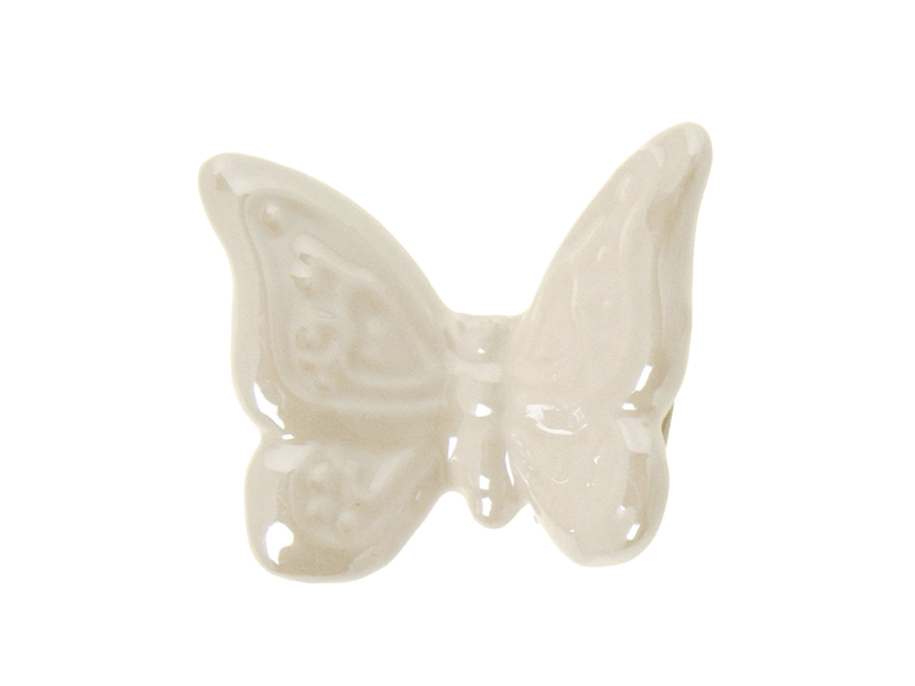 Farfallina magnete in porcellana misura 4cm colore bianco