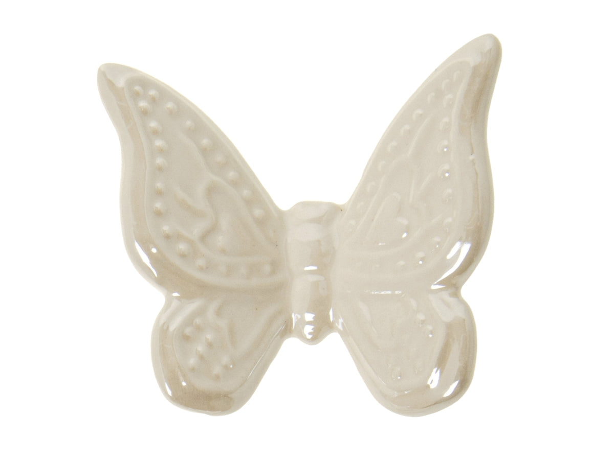 Farfallina magnete misura 6,5cm colore bianco