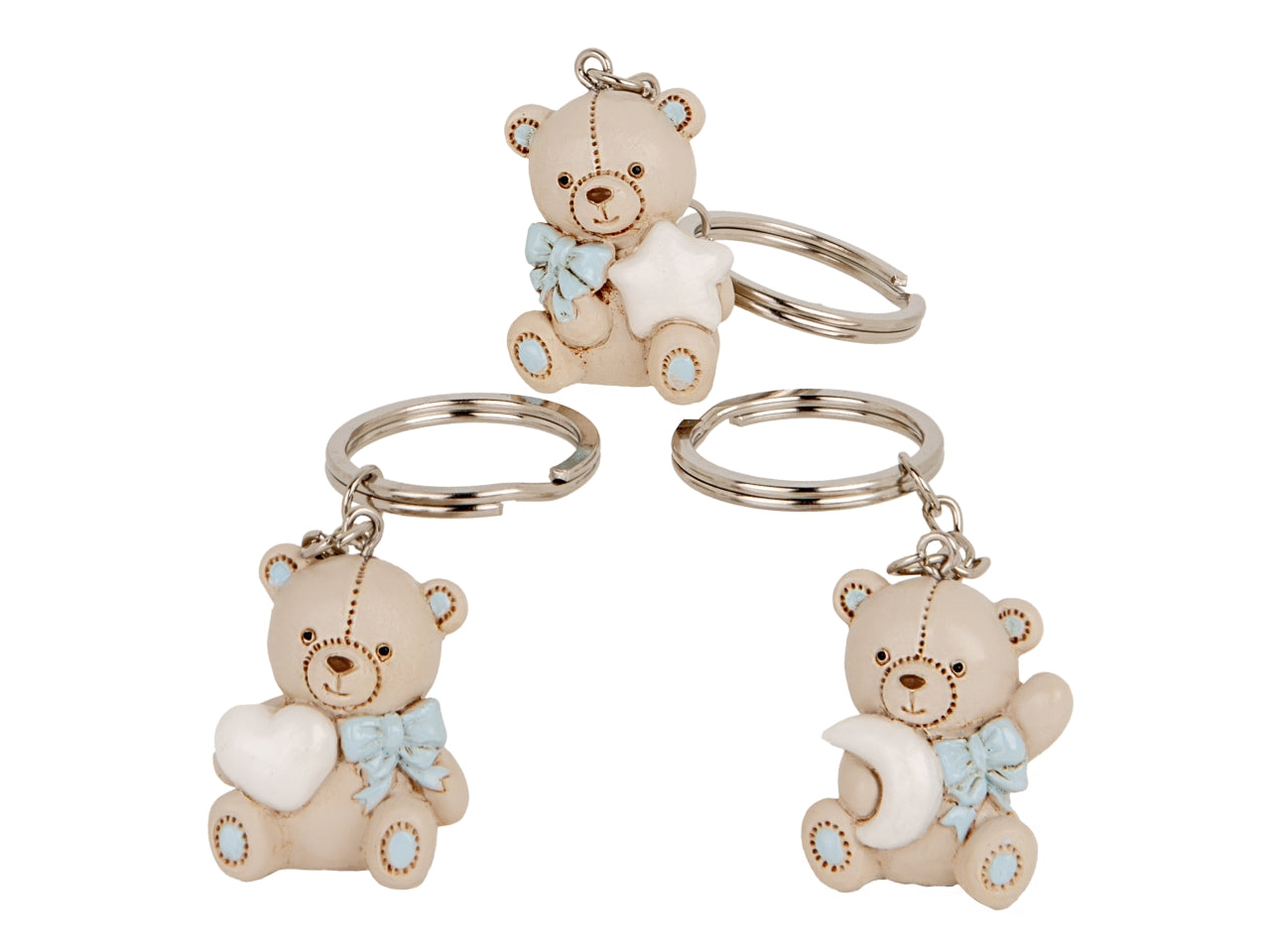 Orso portachiave cielo 4cm 3 assortimenti