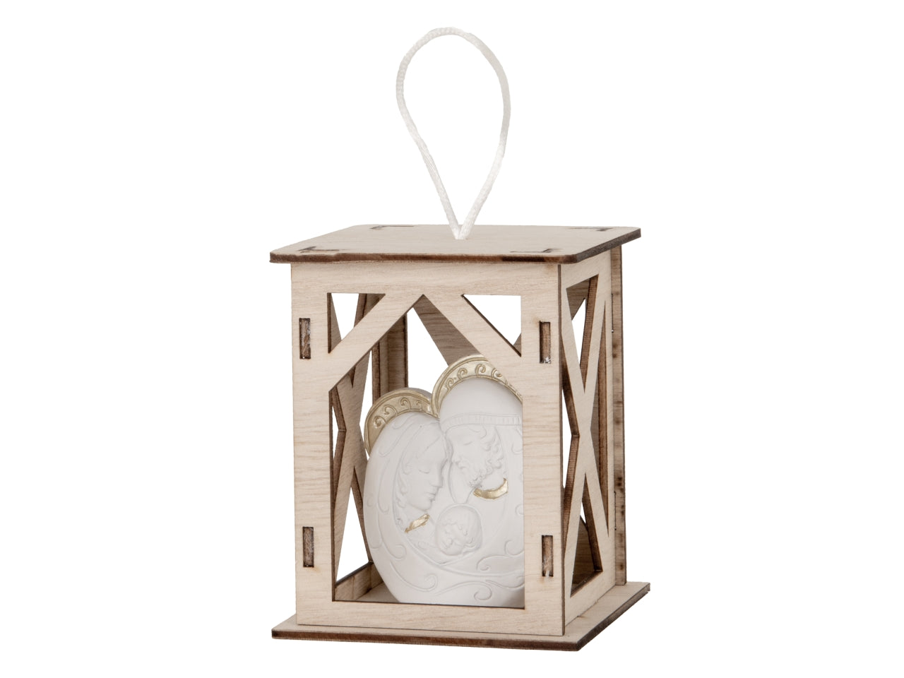 Lantern icona led sacra famiglia h.10cm