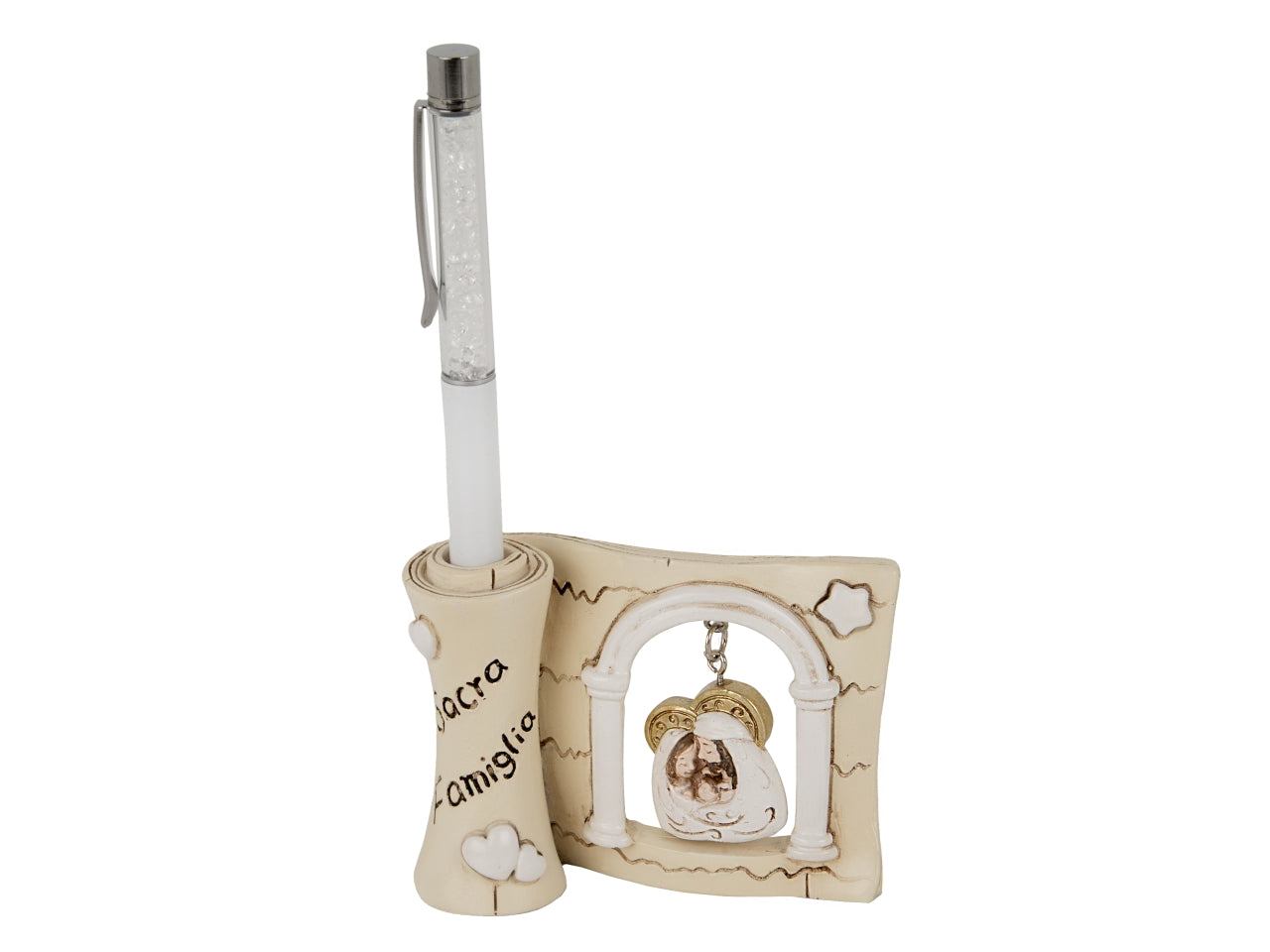 Penna icona sacra famiglia 10xh.17cm