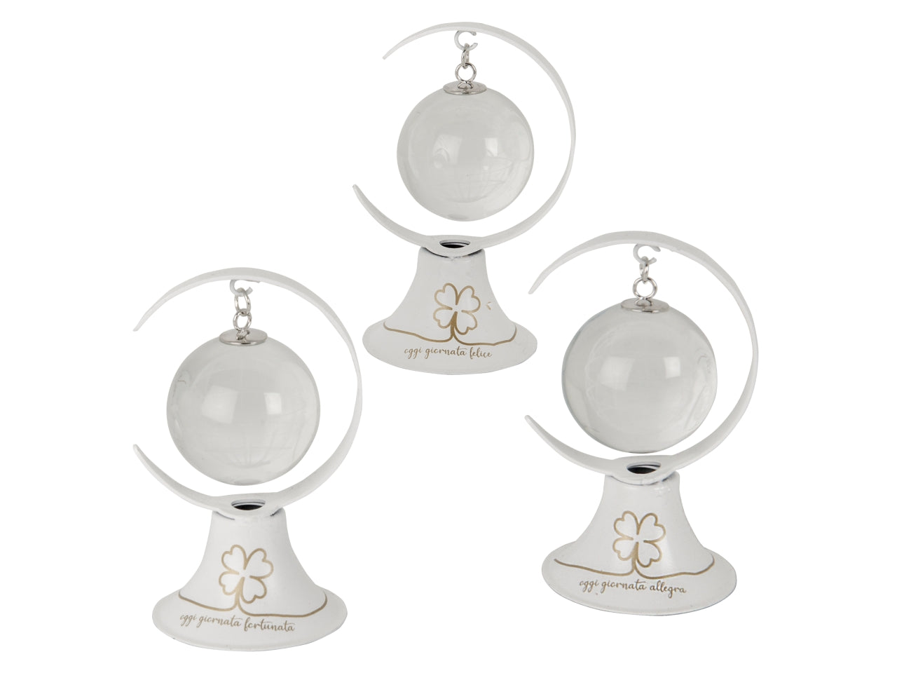 Mappamondo led in vetro e metallo h.9cm in 3 assortimenti