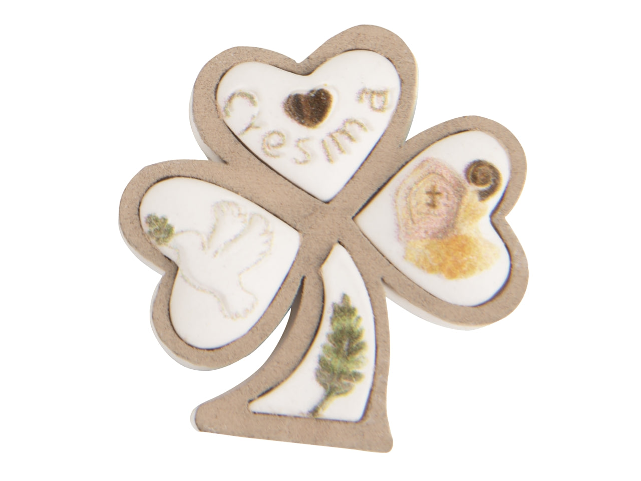 Gesso trifoglio cresima 4cm