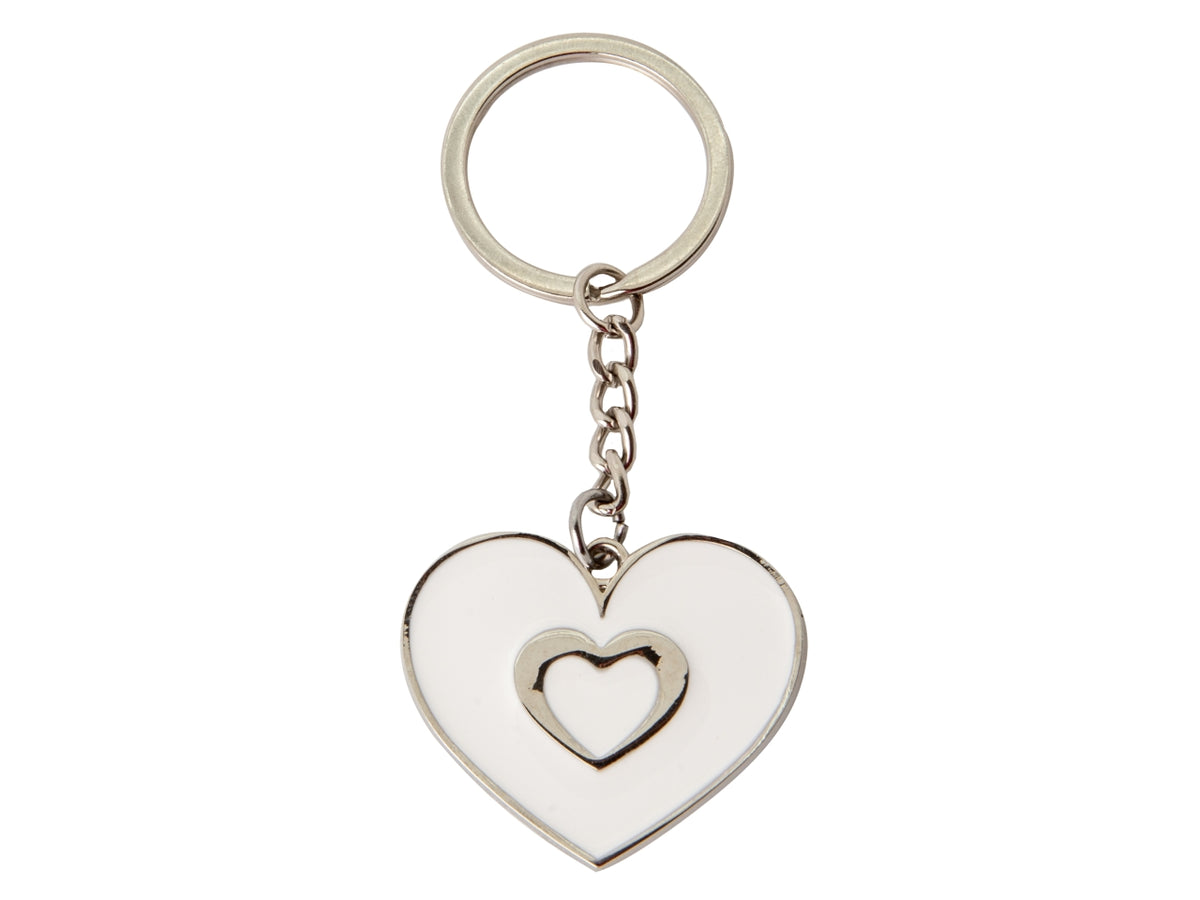 Zama portachiave 2 cuori silver 4cm
