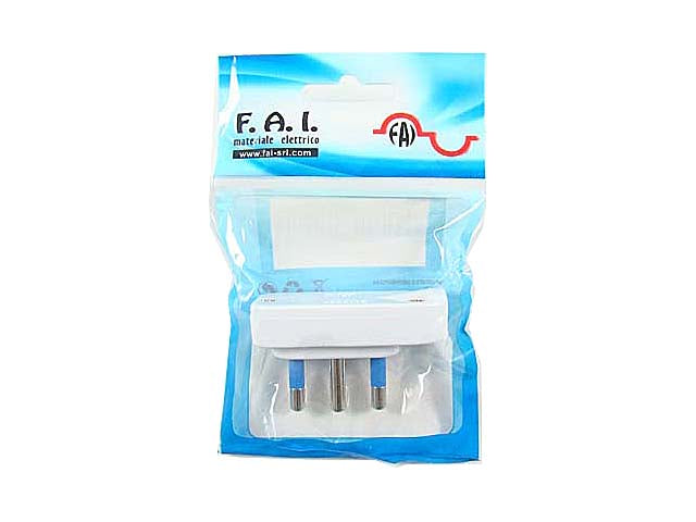 Spina piatta bianca 2p+t16a 250v 8008/f