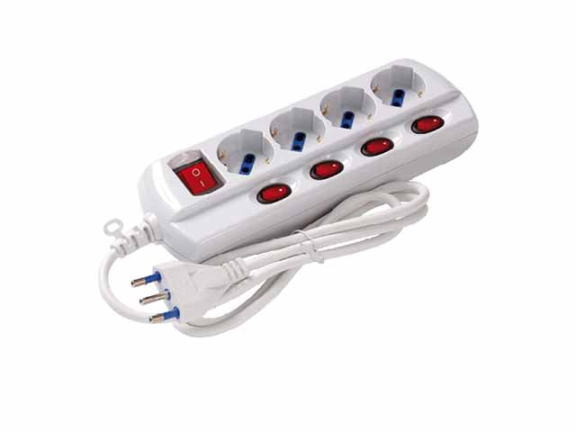 Presa bipasso 4+schuko 8021