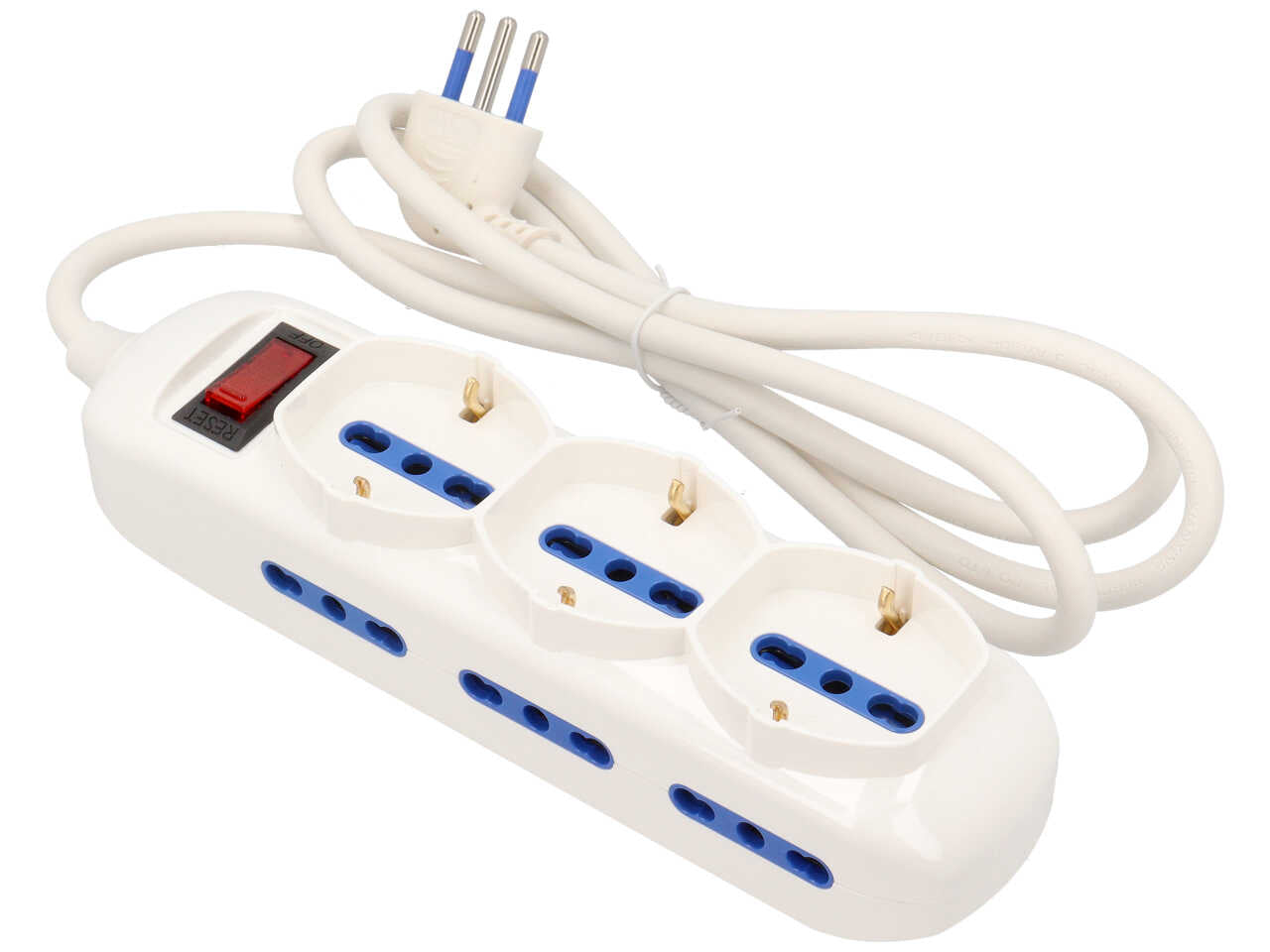 Presa multipla 10a 3 posti + 6 posti laterali