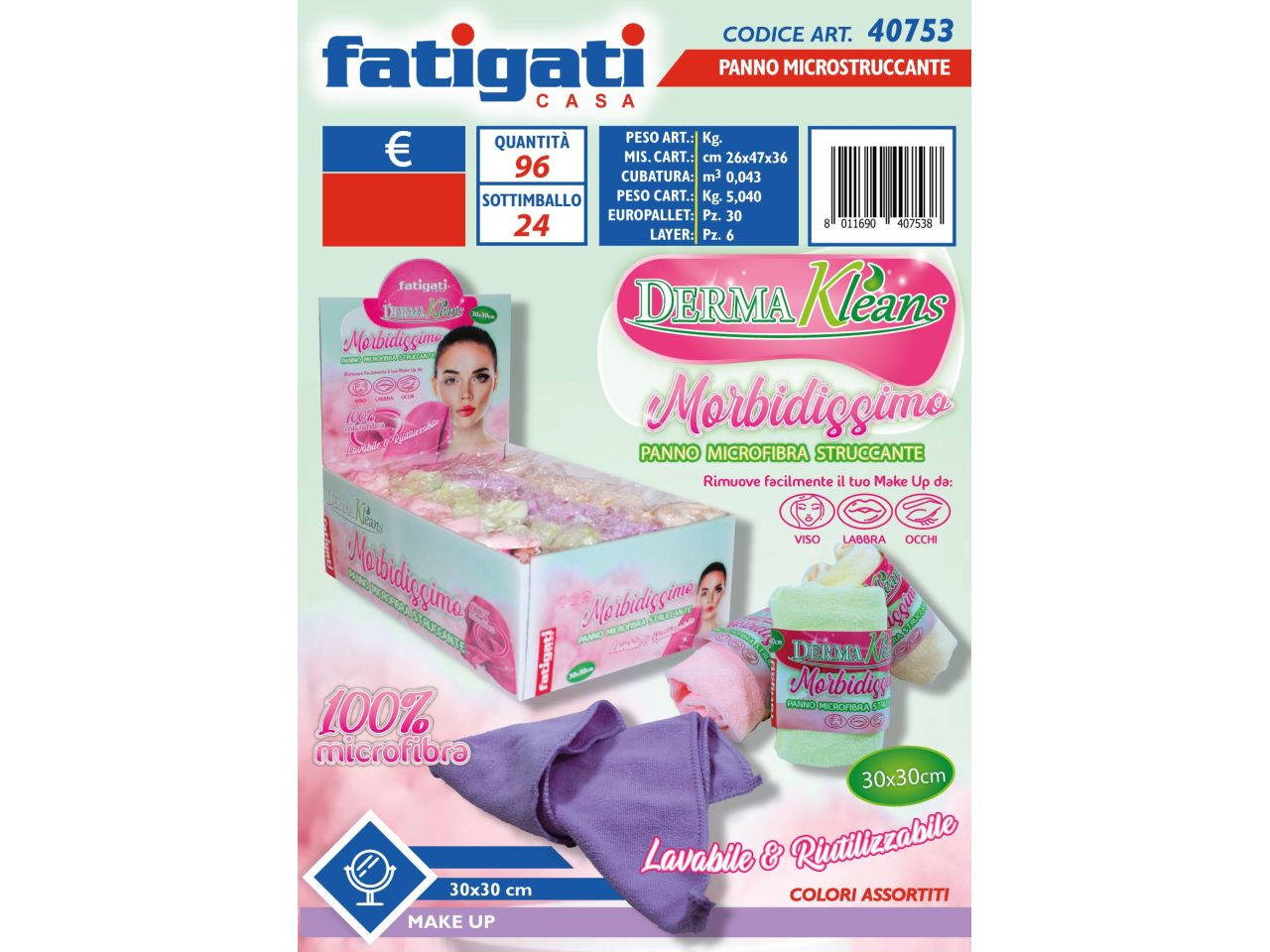 Dermakleans panno microstruccante 30x30cm