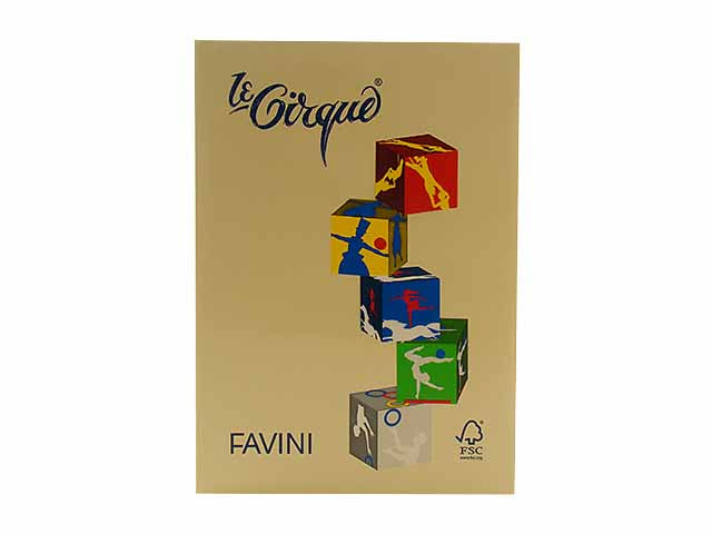 Risma fogli A4 Favini in colore camoscio 210x297mm 80gr